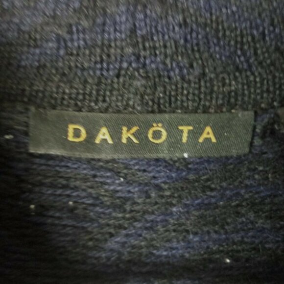 Dakota Womens Alpaca Hand Loomed Bolivia Cardigan Floral Hook Front Black L - Picture 3 of 7